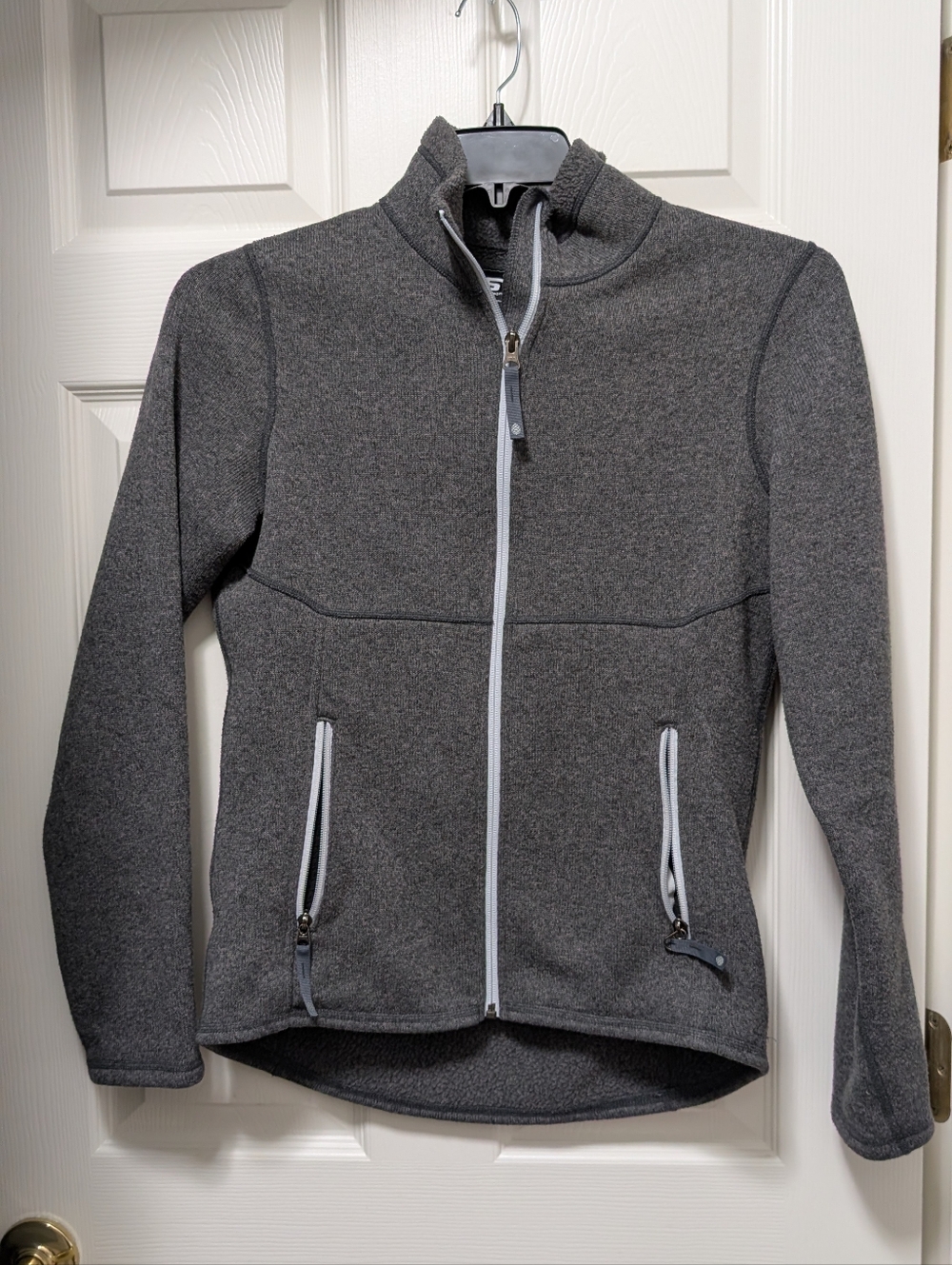 Stio Womens Sweetwater Fleece Jacket Abyss Heather Gray Full Zip Knit Size M